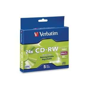 Verbatim Corporation Products   CD RW, 80 Min, 16X 24X 