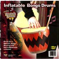 Inflatable Bongos   Beatnick or Hippie Costume Accessor  