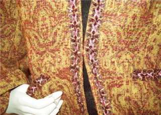 AURA~Retail $450 Upscale Boutique Quality TAPESTRY BEADED JACKET 