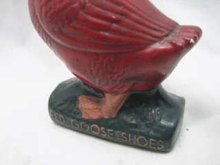 VINTAGE RED GOOSE SHOES STORE ADVERTISING AD PREMIUM FIGURE CHALKWARE 