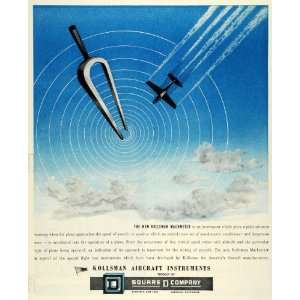 com 1944 Ad Kollsman Aircraft Instruments Matchmeter Tool WWII Plane 