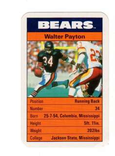 1987 Ace Fact Pack Walter Payton Chicago Bears rare  