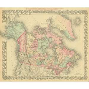  Colton 1881 Antique Map of Northern America Office 