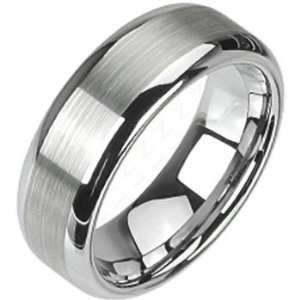  Size 10  Spikes Tungsten Carbide Matte Center Ring 