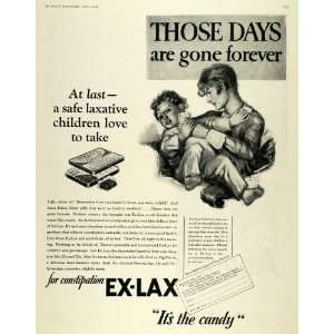  1928 Ad Ex Lax Candy Laxative Constipation Medicine 