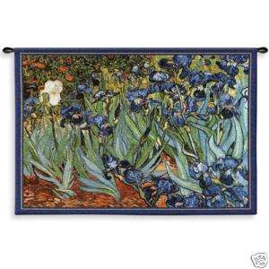 53x38 VAN GOGH IRISES IRIS Floral Tapestry Wall Hanging  