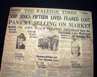 Great 1929 STOCK MARKET CRASH Wall Street NYC Panic BLACK MONDAY Old 