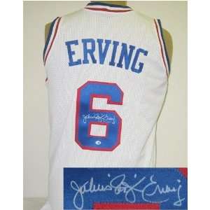  Julius Dr. J Erving Autographed 76ers Jersey Sixers Wht 
