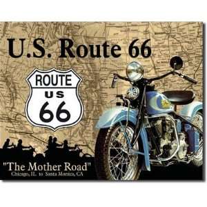  Route 66 The Mother Road Motorcycle Retro Vintage Tin Sign 