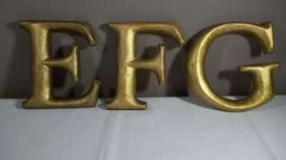 TWOS COMPANY GOLD ANTIQUE STYLE LETTERS WALL WORD ART  