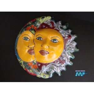   Moon Plaque Ceramic 9[vivrant hand painted colors] 