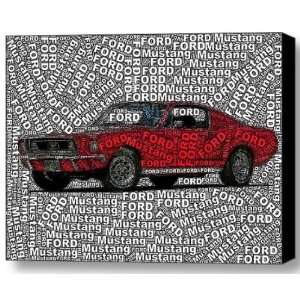 Ford Classic Mustang Word Mosaic Cool Framed 9x11 Inch Limited Edition 