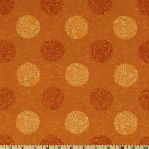  44 Wide Conni Viviana Floral Ball Orange Fabric By The 