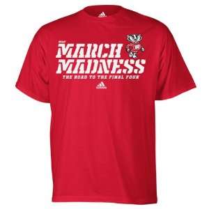  Wisconsin Badgers Red adidas 2012 NCAA March Madness 