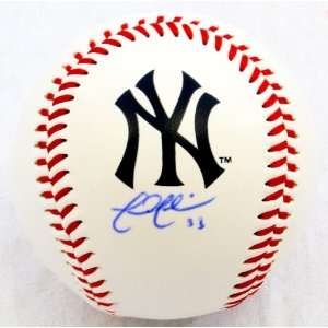  Nick Swisher Autographed Logo Baseball GAI   Autographed 
