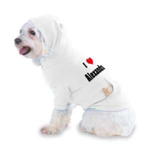  I Love/Heart Alexandra Hooded T Shirt for Dog or Cat LARGE 