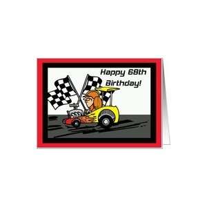  Drag Racing 68th Birthday Card Card Toys & Games