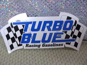 Racing Car Sticker, Turbo Blue Racing Gasolines  
