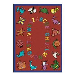  Joy Carpets Abc Animals 7 8 x 10 9 red Area Rug