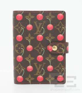   Vuitton Takashi Murakami Monogram Cerises Small Ring Agenda Cover