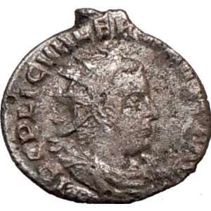   255AD Ancient Authentic Silver Roman Coin FELICITAS Good Luck Wealth