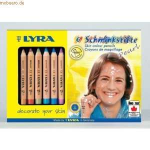  Lyra Skin Color Pencils. 6 Pearl Assorted Colors. 6.5MM 