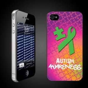  Theme Big Green Ribbon/Autism Awareness   CLEAR Protective iPhone 