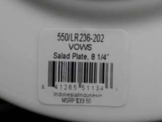 RALPH LAUREN VOWS Fine Bone China 8 1/4 Salad Plate  