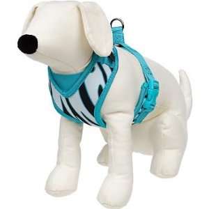   Adjustable Mesh Harness for Dogs in Teal with Zebra 