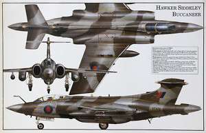 Hawker Siddeley Buccaneer British RAF airplane poster  