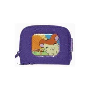  Ham Ham Hamtaro Coin purse Wallet w/ Zipper  Purple Toys 