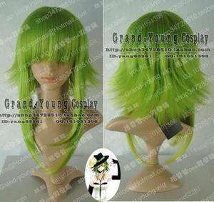 VOCALOID] GUMI Long Cosplay Grass Green Wig free wig cap  