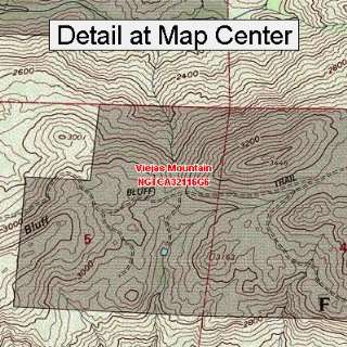 USGS Topographic Quadrangle Map   Viejas Mountain, California (Folded 