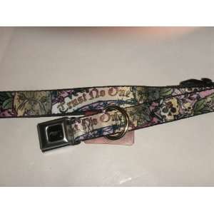  Buckle Down Trust No One Pink Small 9 15 Dog Collar 