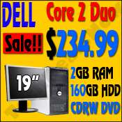 FAST DELL P4 3.0 GHZ DESKTOP COMPUTER XP, 1GB RAM, 40GB HDD, DVD, 19 