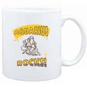  Mug White  Aquarius rocks  Zodiacs