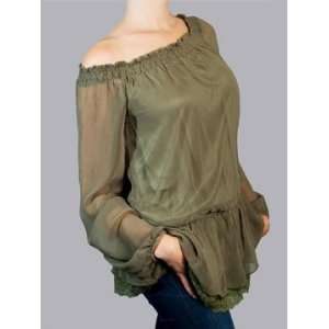  AnM Collection Green Elegant Blouse 
