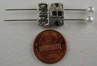 Hole Beads 11 Marcasite Tablets Made with Topaz Swarovski Crystal 