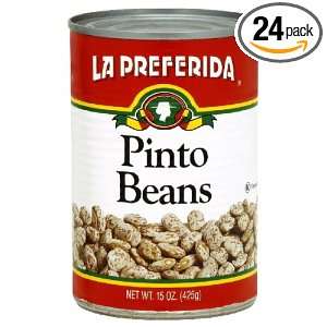La Preferida Beans Pinto (Frijoles Pinto), 15 Ounce (Pack of 24)