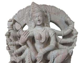 Mother Durga Defeating the Buffalo Demon stone Statue 6 Inch from 