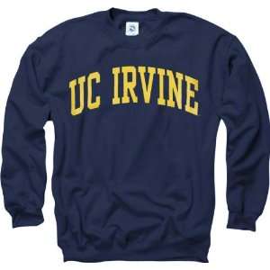  UC Irvine Anteaters Navy Arch Crewneck Sweatshirt Sports 