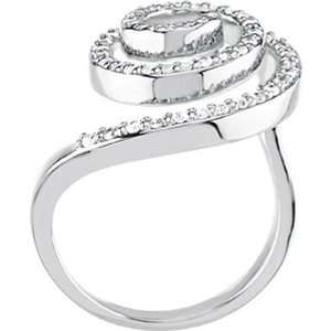  Platinum Diamond Scroll Pattern Ring   0.50 Ct. Jewelry