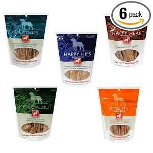 Dogswell Dog Treats, Variety Pack of 5 Flavors, 6 Ounce Pouches (Pack 