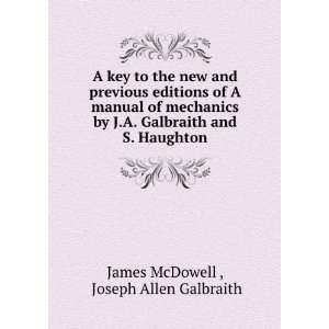   and S. Haughton Joseph Allen Galbraith James McDowell  Books