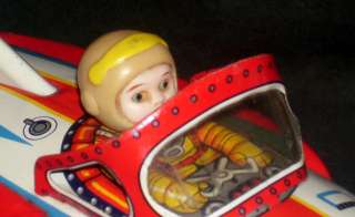 VINTAGE FRICTION SPACE ROCKET TINPLATE SPACE TOY MODERN TOYS JAPAN 
