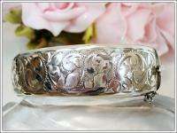 Vintage Jewelry Sterling Silver Bangle Bracelet 925  