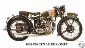 1938 VINCENT HRD COMET MOTORCYCLE ~ REF. MAG.  