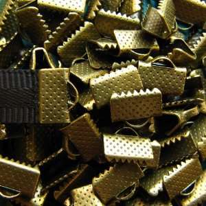  144 pcs. of 10mm or 3/8 inch Antique Bronze Ribbon Clamps 