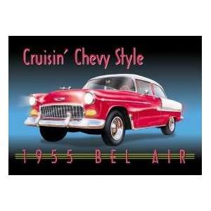  Cruisin Chevy Style 1955 Belair Metal Collector Sign 