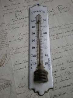 This is a superb antique French enamel thermometer perfect for any 